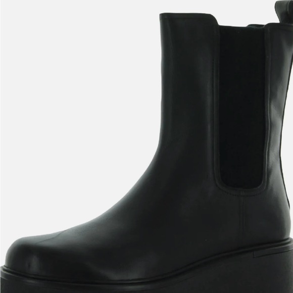 VINCE BRINTON WATER RESISTANT WOMEN’s LEATHER ROUND TOE CHELSEA BOOT- BLACK- 8.5 - Picture 4 of 16